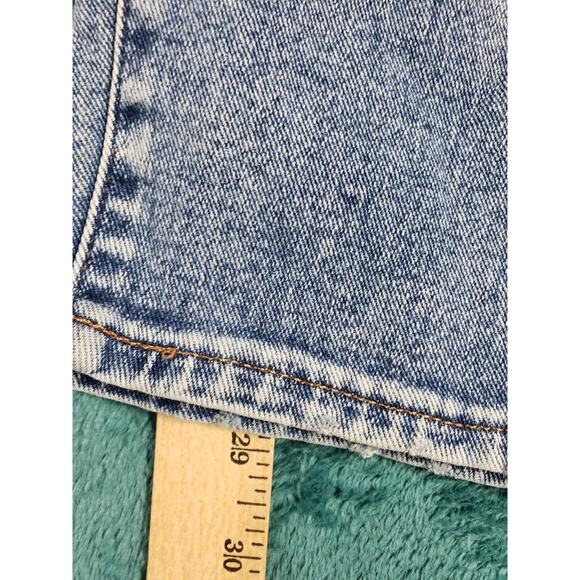 Express Jeans Size 30x32 Mens Blue Pants Denim Baggy Mid Rise Slim Straight - Picture 9 of 14